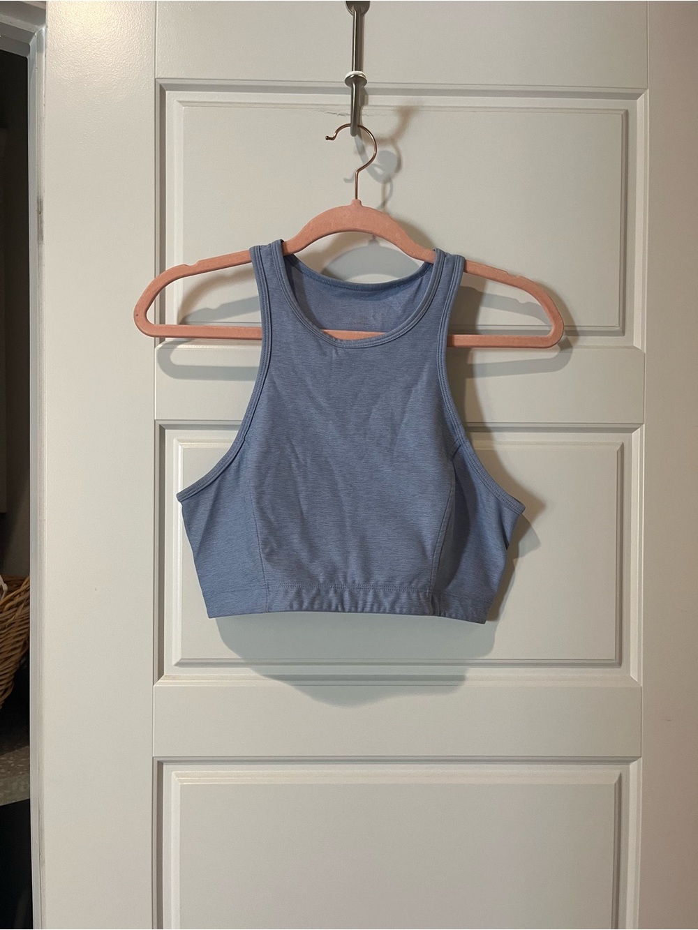 Outdoor Voices Light Blue High Neck Sports Bra